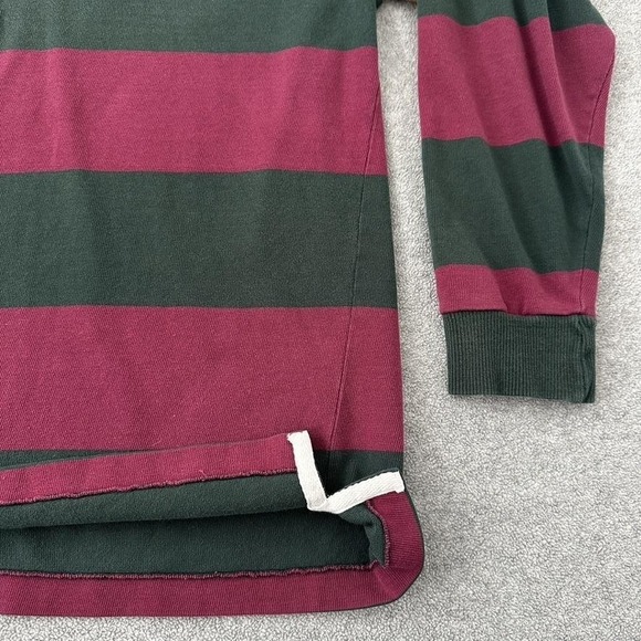 Vtg Striped Rugby Shirt Mens Large Green‎ Ivy League Preppy Cambridge Classics - Picture 10 of 10